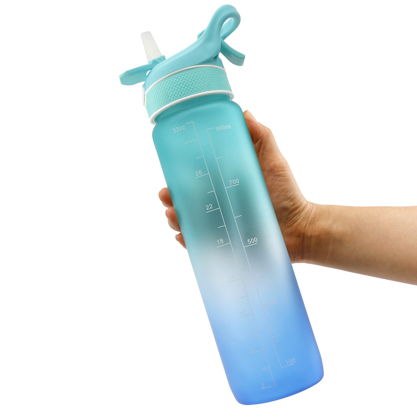 Sports Water Bottle 1000ml Bounce Cover Straw