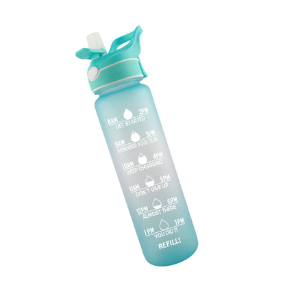 Sports Water Bottle 1000ml Bounce Cover Straw