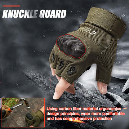 Half Finger Hard Knuckle Gloves Tactical